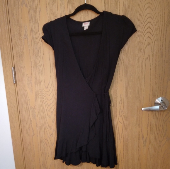 Mossimo Supply Co. Dresses & Skirts - Mossimo Supply Co. Black Mini Hi Low Wrap Dress